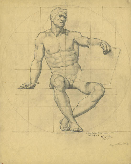 Nude Study for Mosaic, Wisconsin State Capitol, "Legislation no. 2"