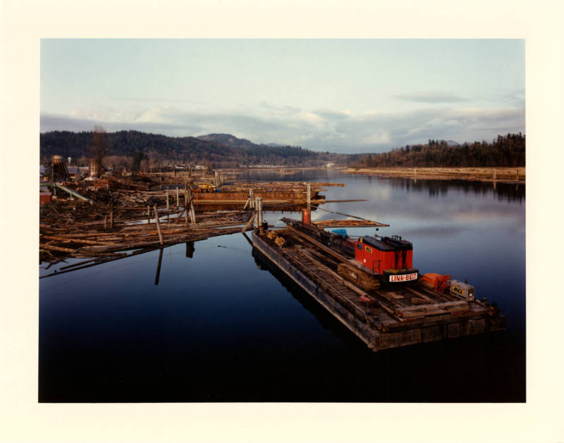 View of the Stave River from the Fraser: Empire Cedar, Ruskin Trailer Court, Triple Creek Estates and the Ruskin Power Plant