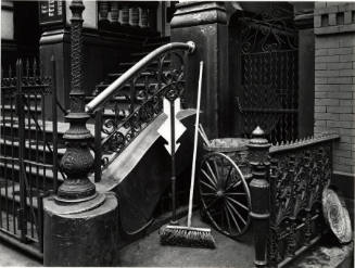 [steps with broom, New York]