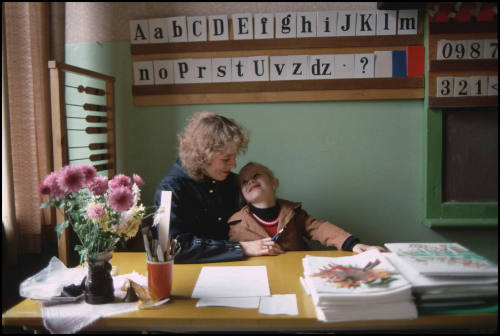 Teacher with her student, Riga, Latvia