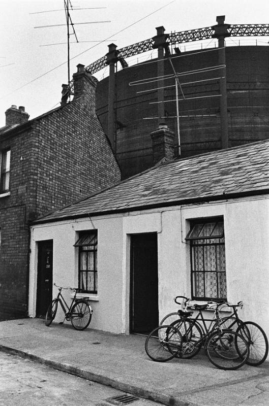 Worker's Cottages by the Gasometer, Ringsend, Dublin