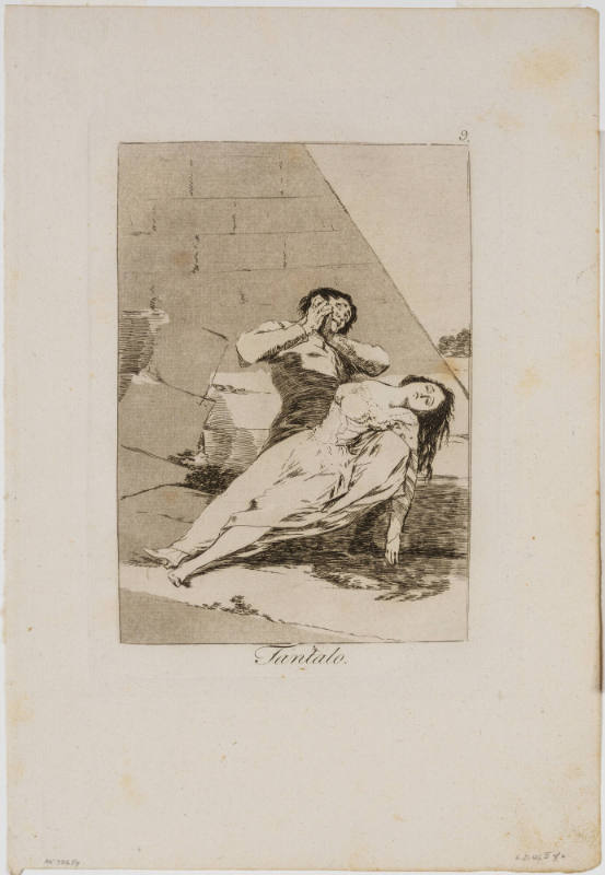 Plate 9 from 'Los Caprichos': Tantalus (Tantalo.)