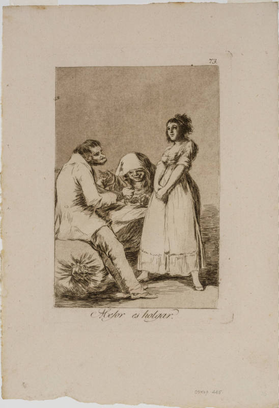 Plate 73 from 'Los Caprichos': It is better to be lazy (Mejor es holgar.)