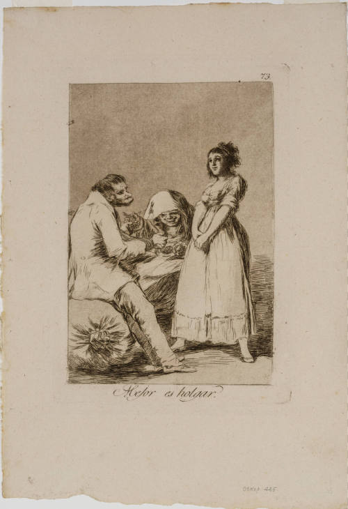 Plate 73 from 'Los Caprichos': It is better to be lazy (Mejor es holgar.)