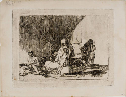 Plate 57 from 'The Disasters of War' (Los Desastres de la Guerra): 'The healthy and the sick.' (Sanos y enfermos.)