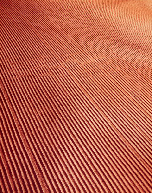 Aerial View of Plowed Field Reveals Precision of Tractor Operator, Northeast of Fairview