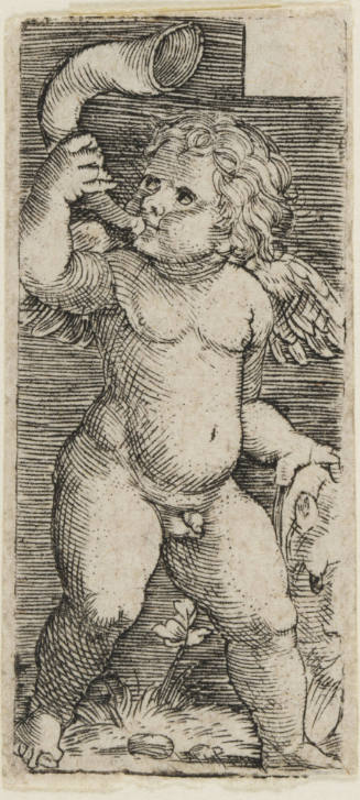Child Blowing Horn [Genius Sounding a Horn (Le genie tenant un ecusson)]
