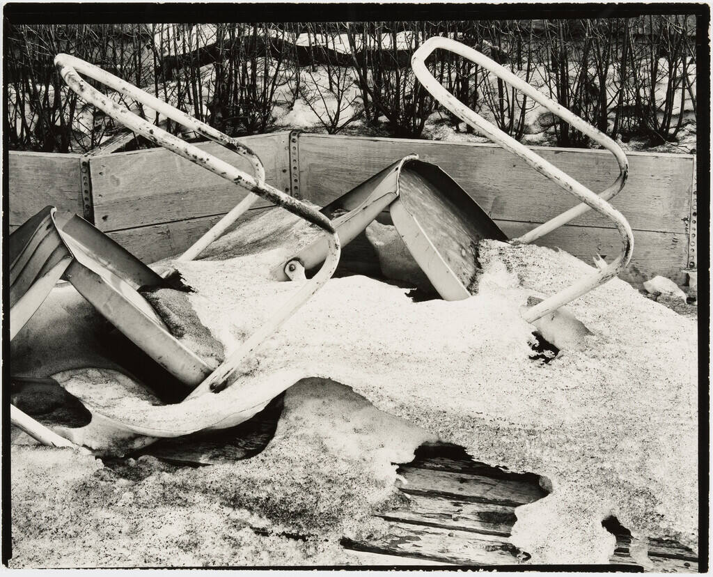 [chairs and snow, New York]