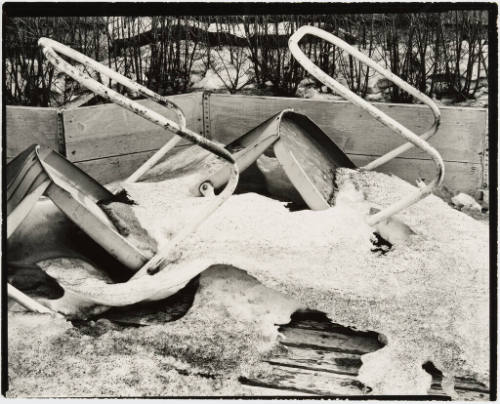 [chairs and snow, New York]