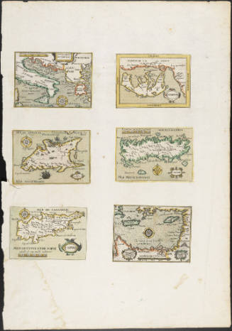 Leaf from an Album Containing Six Maps of Mediterranean Areas