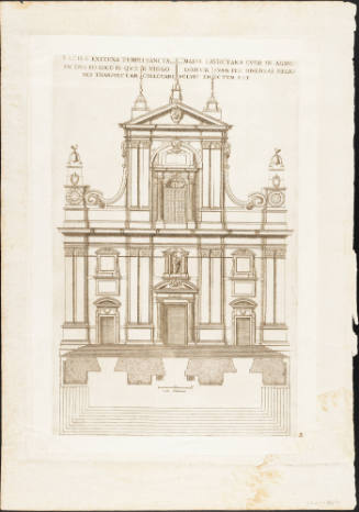 [Verso] External facade of the Basilica della Santa Casa in Loreto, Italy