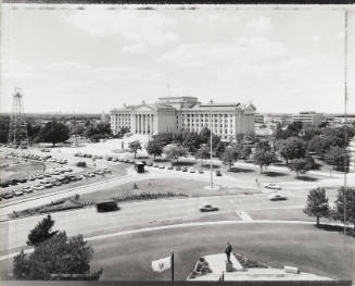 The Oklahoma State Capitol and views east from the roof of the museum building (1)