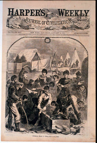 Christmas Boxes In Camp - Christmas, 1861 (Harper's Weekly, Vol. VI)