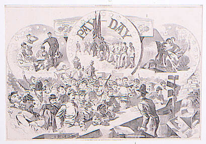 Pay-Day in the Army of the Potomac - Drawn by Mr. Homer (Harper's Weekly, Vol. VII)