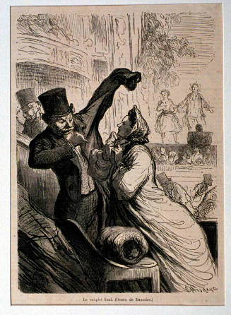 Le couplet final. (Dessin de Daumier)