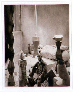 Brancusi in His Studio, Paris