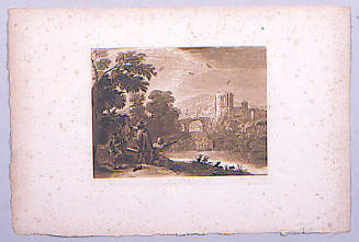 Landscape with an Artist Drawing and Two Men Shooting Duck