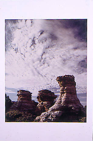 Dakota Sandstone Mini-Mesas, Known as the Three Sisters, Typical of the Numerous Rock Formations in the Black Mesa Area