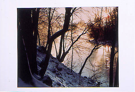 Snow and Morning Sun Provide an Aura of Brilliance on the Illinois River, in Cherokee County