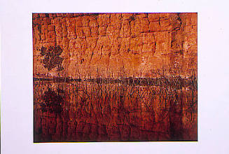 Canyon Wall Reflection on Mirror-Like Surface of Small Pond in Red Rock Canyon near Hinton