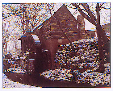 Bitting Springs Mill Covered with Winter's Mantle near Stilwell