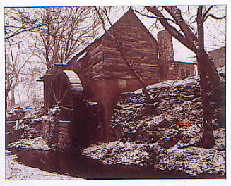 Bitting Springs Mill Covered with Winter's Mantle near Stilwell