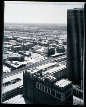 360 degree panoramic view of downtown Oklahoma City from the 30th floor of the Kerr-McGee building, 11:00 a.m. - 6:30 p.m., July 19, 1991 (1)