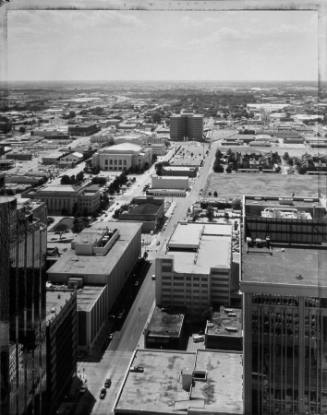 360 degree panoramic view of downtown Oklahoma City from the 30th floor of the Kerr-McGee building, 11:00 a.m. - 6:30 p.m., July 19, 1991 (5)