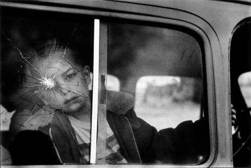 Cracked Glass with Boy, Colorado