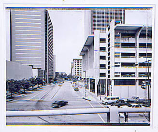 Main Street looking west from the railroad tracks, Oklahoma City, Oklahoma