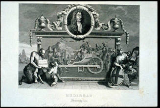 Hudibras, Frontispiece (page from a book titled "The Works of William Hogarth")