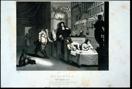 Hudibras. With the Lawyer. (page from a book titled "The Works of William Hogarth")