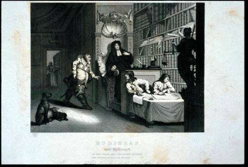 Hudibras. With the Lawyer. (page from a book titled "The Works of William Hogarth")