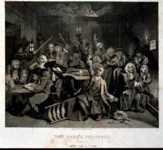 The Rake's Progress. Plate 6, Gaming House Scene