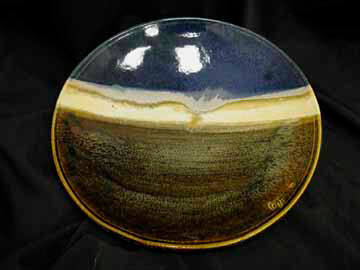 Landscape Platter with White Ridge and Dark Blue Sky